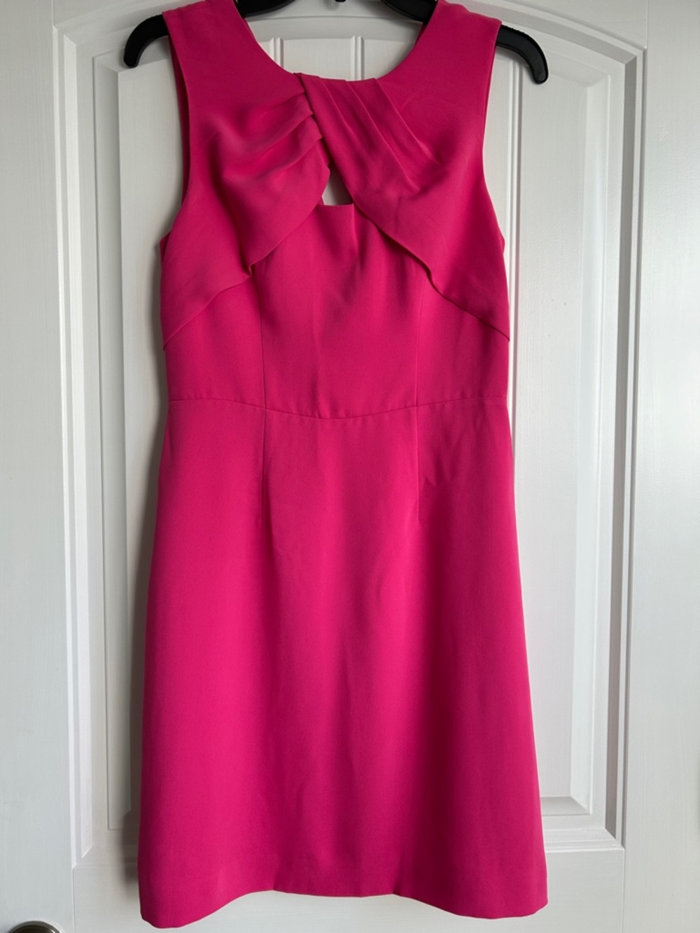 Trina Turk Hot Pink Ruffle-Front Mini Dress